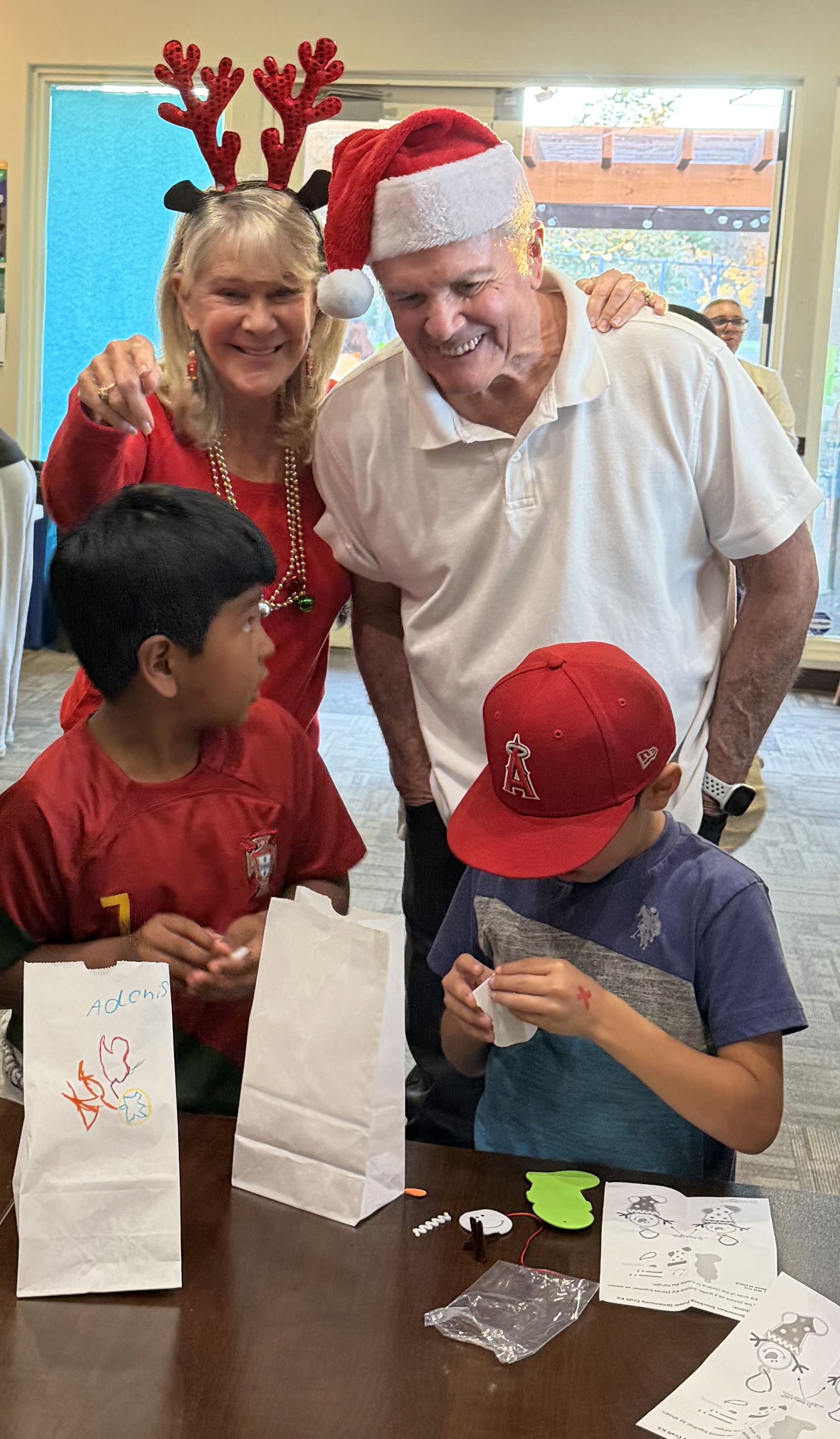 Robin Chappelow and Paul Mears with youth (Photos by Taylor...