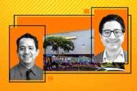 Mission Economic Development Agency CEO Luis Granados and Mission Housing director Sam Moss with the site of the affordable housing project (Google Maps, Meda, Mission Housing)