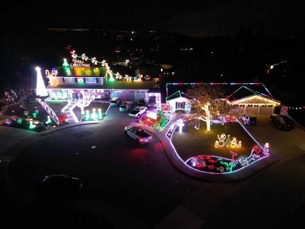 Fairbanks family holiday lights display in San Ramon has become more and more elaborate over the last 39 years. (Courtesy of Zach Fairbanks)