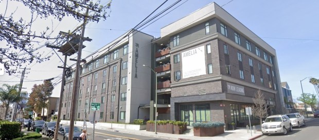 The Amelia, an 83-unit apartment complex at 411 29th Street in Oakland, seen in March 2025.(Google Maps)