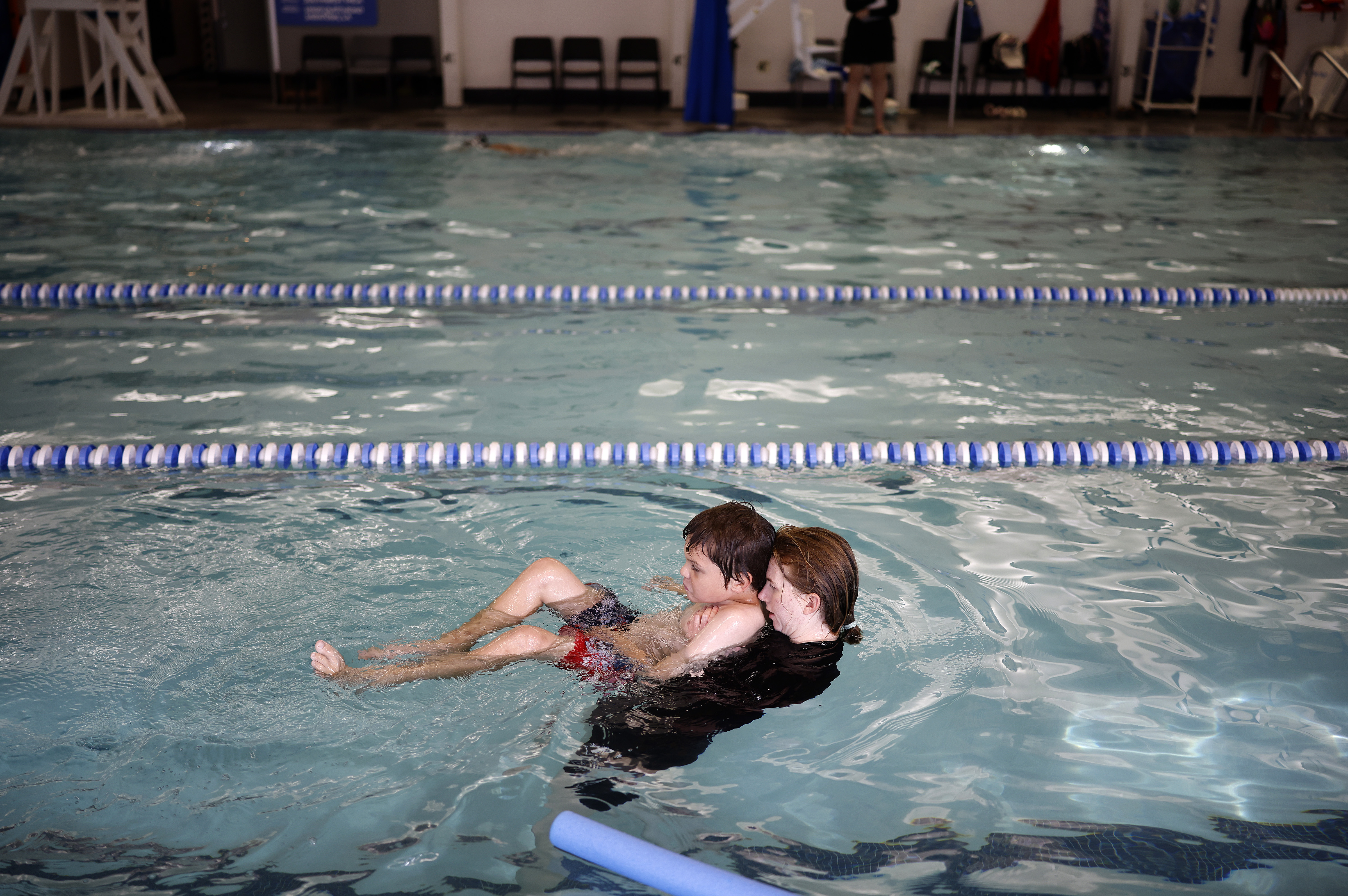 Lucas Foreman, 9, from San Jose, is taught by Natalie...