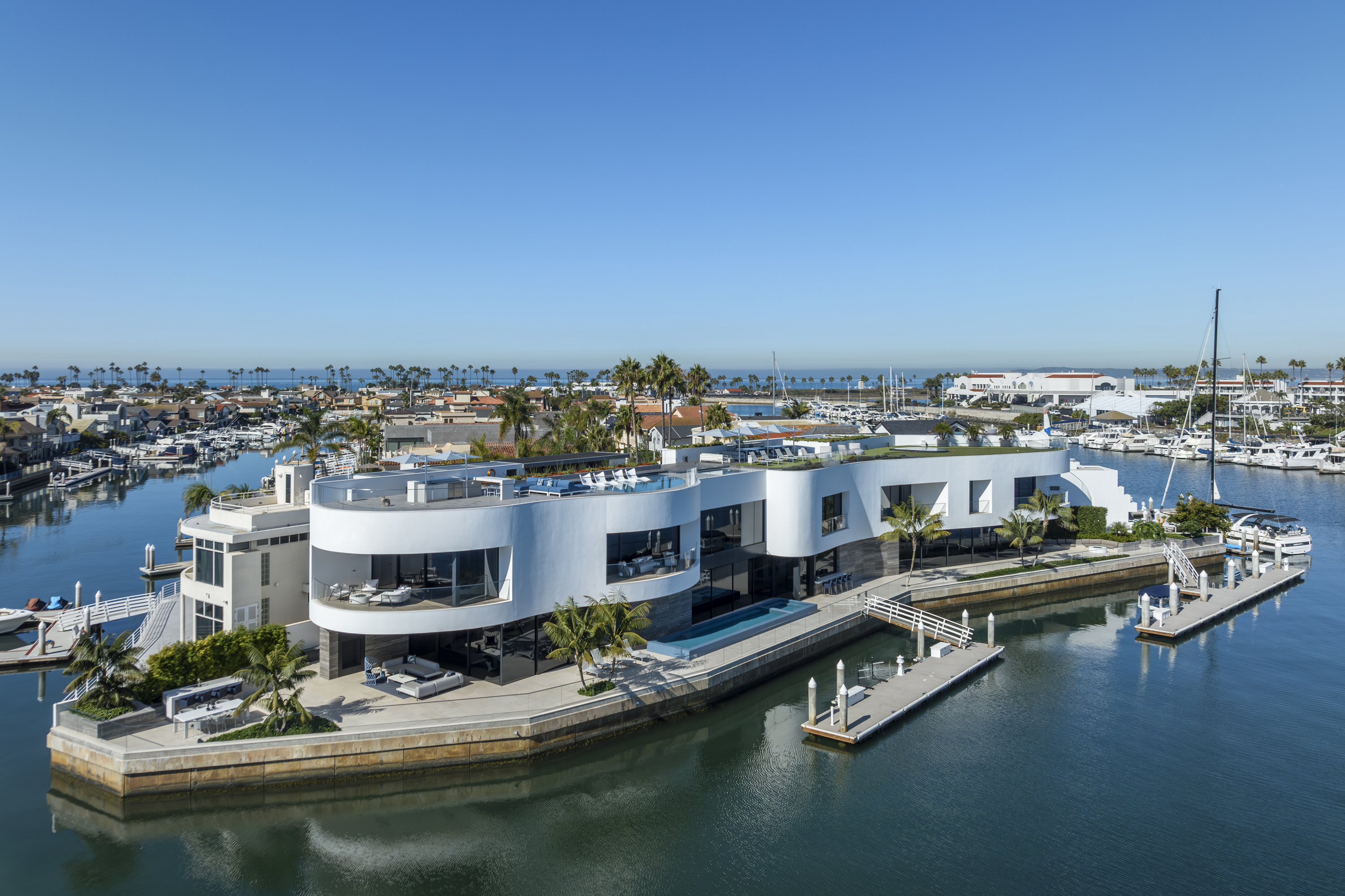 Aerial view of 3 The Point in Coronado. (Courtesy of...