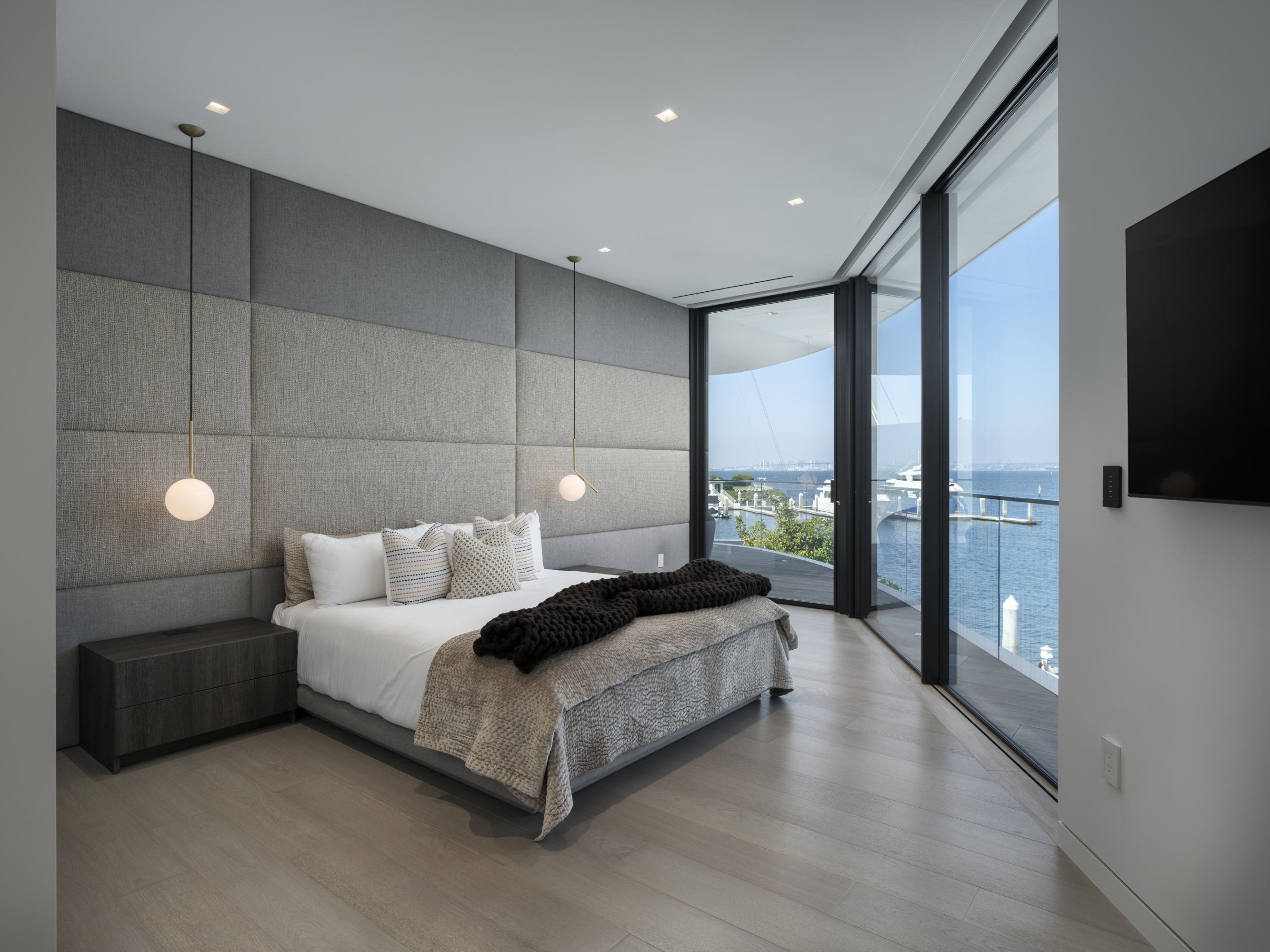 A bedroom at 3 The Point in Coronado. (Courtesy of...