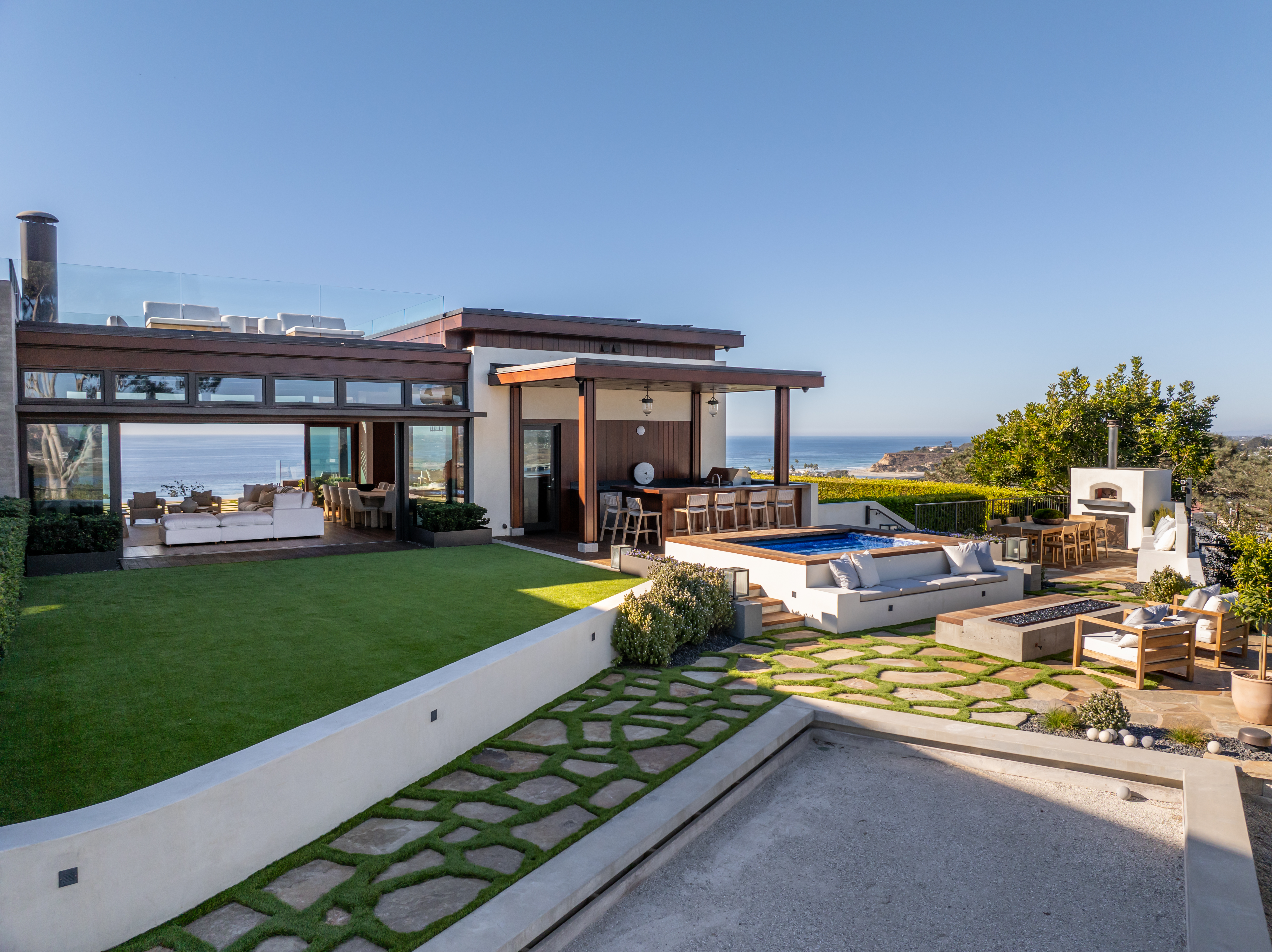 The rear yard at 2160 Balboa Ave. in Del Mar....