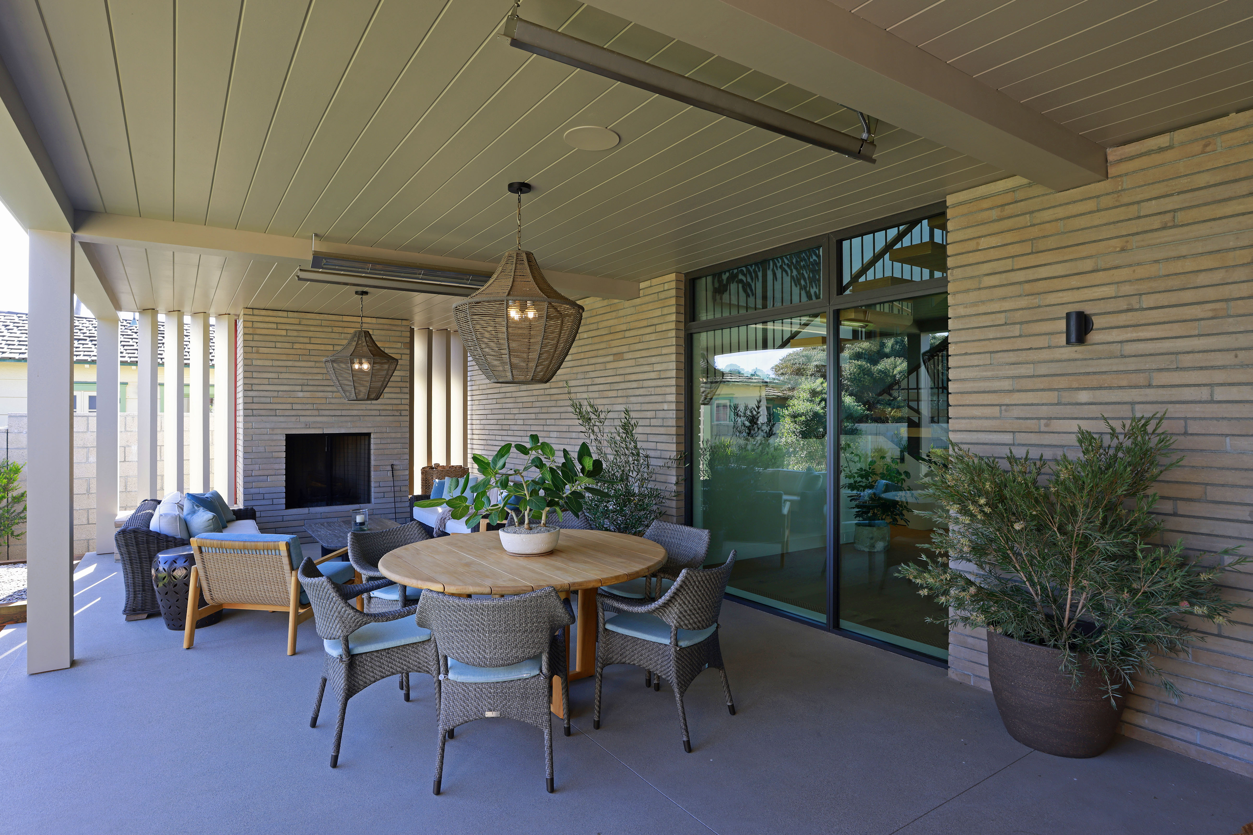 A patio area at Ocean House Del Mar. (K.C. Alfred...