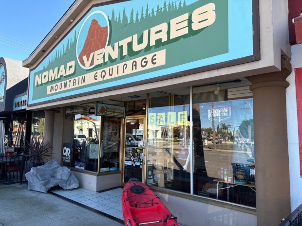 Escondido's Nomad Ventures, 405 W. Grand Ave., sells supplies for camping and other adventures. (Abby Hamblin / The San Diego Union-Tribune)