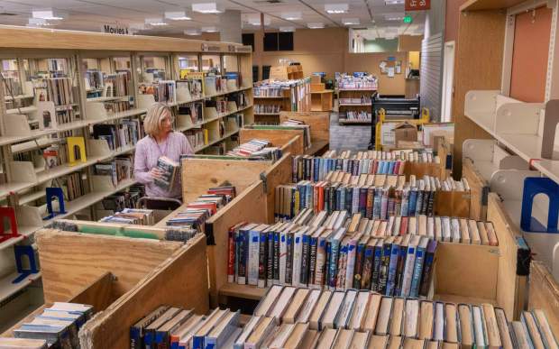 Escondido Public Library in May. (Charlie Neuman / For The San Diego Union-Tribune)