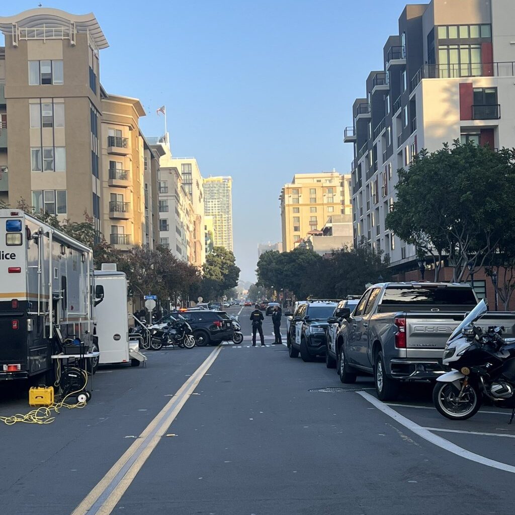Police dog injured during SWAT barricade in Gaslamp Quarter