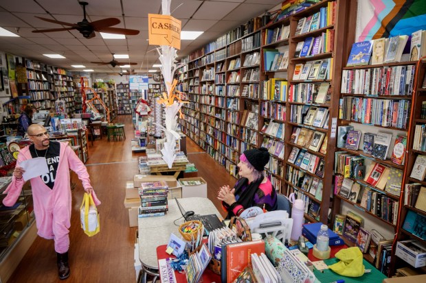 Interior of BlueStocking Books along 5th Avenue in Hillcrest on Thursday, December 18, 2025, 2025 (Photo by Sandy Huffaker for The San Diego Union-Tribune)