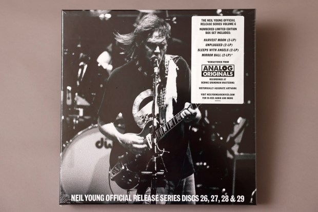San Diego, CA - December 4: The Neil Young, "Official Release Series Discs 26, 27, 28 & 29" box set on December 4, 2025 in San Diego, CA. (K.C. Alfred / The San Diego Union-Tribune)