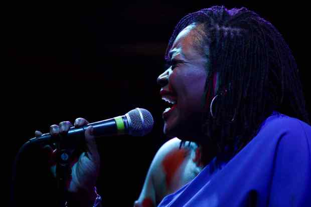 Shemekia Copeland performs at Humphreys Backstage Live on Saturday, Jan. 11, 2025 in San Diego, CA. (Meg McLaughlin / The San Diego Union-Tribune)