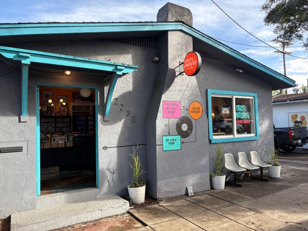 Vinyl Junkies Record Shack, 2235 Fern St., is a record shop in South Park. (Abby Hamblin / The San Diego Union-Tribune)