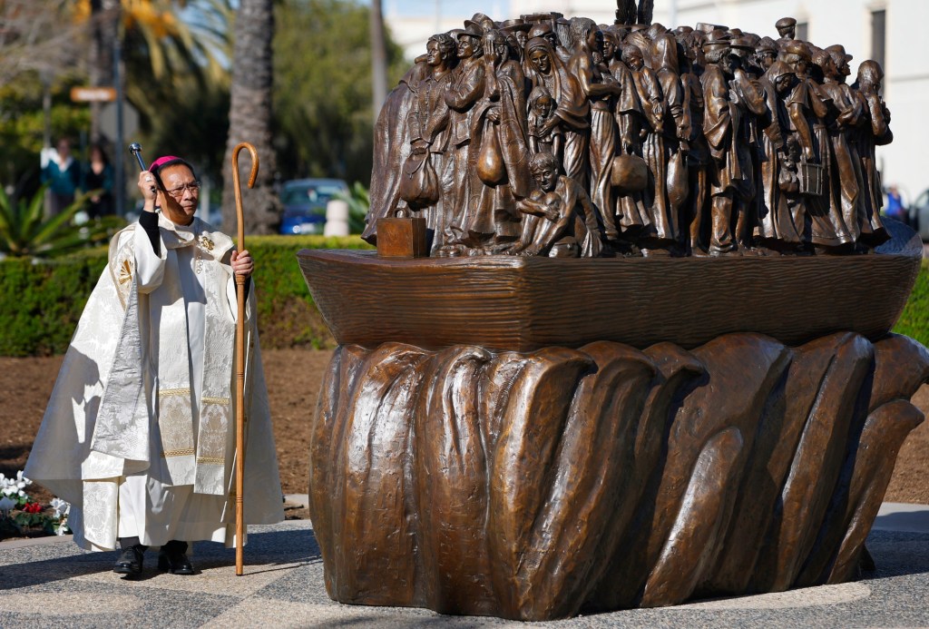At University of San Diego, a migrant-themed sculpture takes center stage – San Diego Union-Tribune