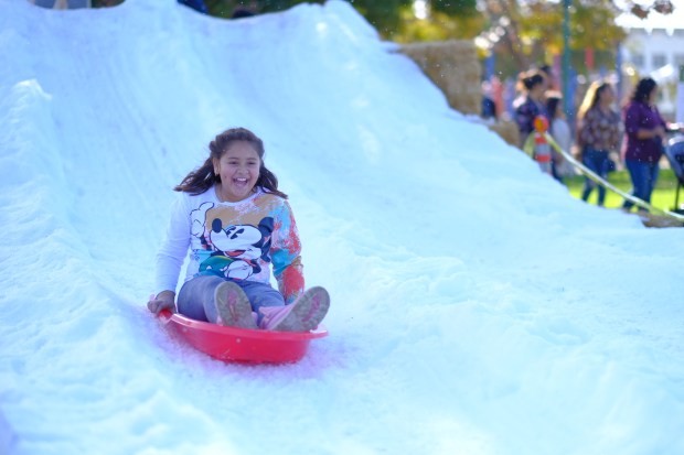 The City Heights Community Development Corporation's winter event brings snow to the community. (City Heights CDC)