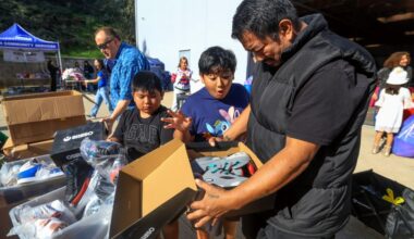 Families in need shop at holiday giveaway in Escondido