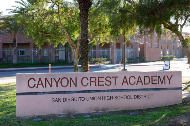 Canyon Crest Academy on Dec. 8, 2025 in San Diego. (K.C. Alfred / The San Diego Union-Tribune)