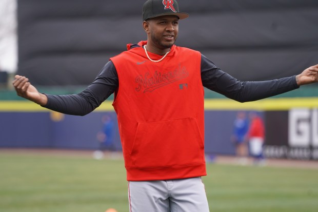 Padres pitcher Daison Acosta in 2025 with Rochester Red Wings. (Rochester Red Wings)