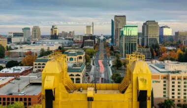 Aerial view of Sacramento, Calif.