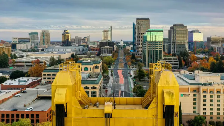 Aerial view of Sacramento, Calif.