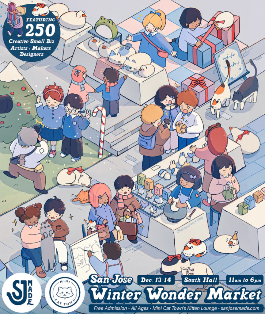 3rd Annual San José Winter Wonder Market — Dec. 13 – 14, 11 a.m. – 6 p.m., at South Hall (, 435 S. Market St, San José)