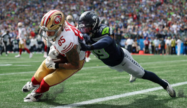 Seattle Seahawks Ty Okada San Francisco 49ers George Kittle 2025...