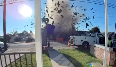 Surveillance video shows moment of explosion that injured 6 in California – NBC Bay Area