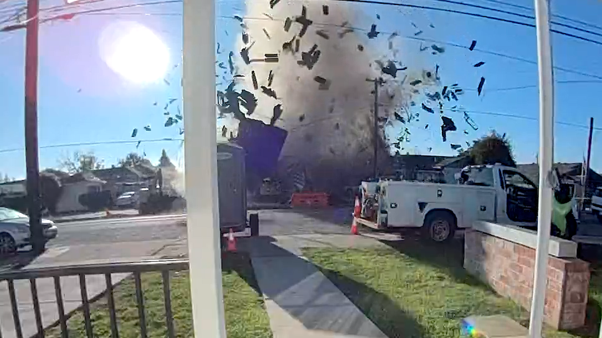 Surveillance video shows moment of explosion that injured 6 in California – NBC Bay Area