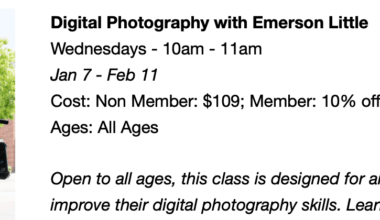 Capture the Moment: Join Emerso Little's Digital Photography Class Before Registration Ends on December 19