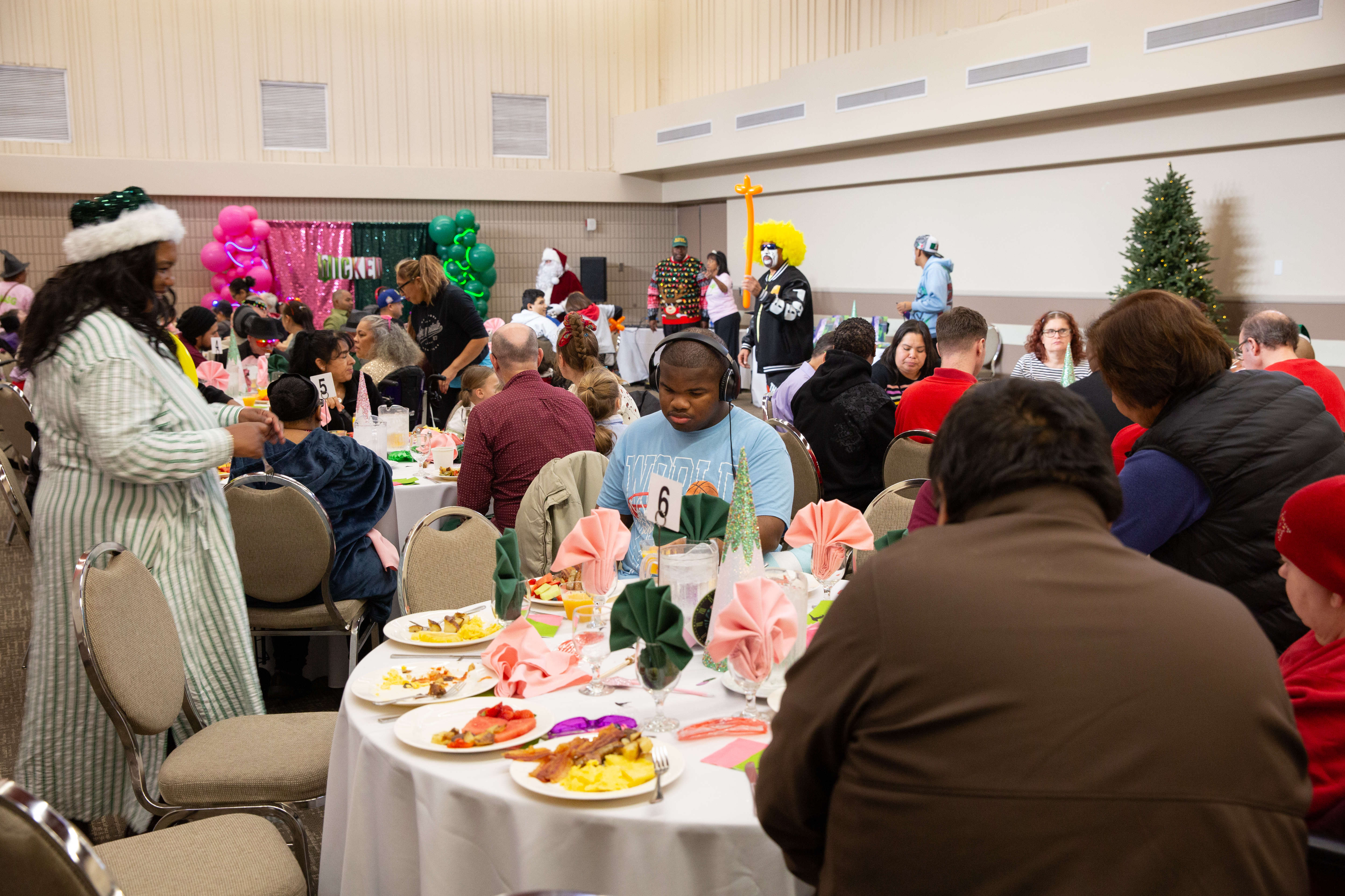 Almost 100 people attended the annual Breakfast with Santa event,...
