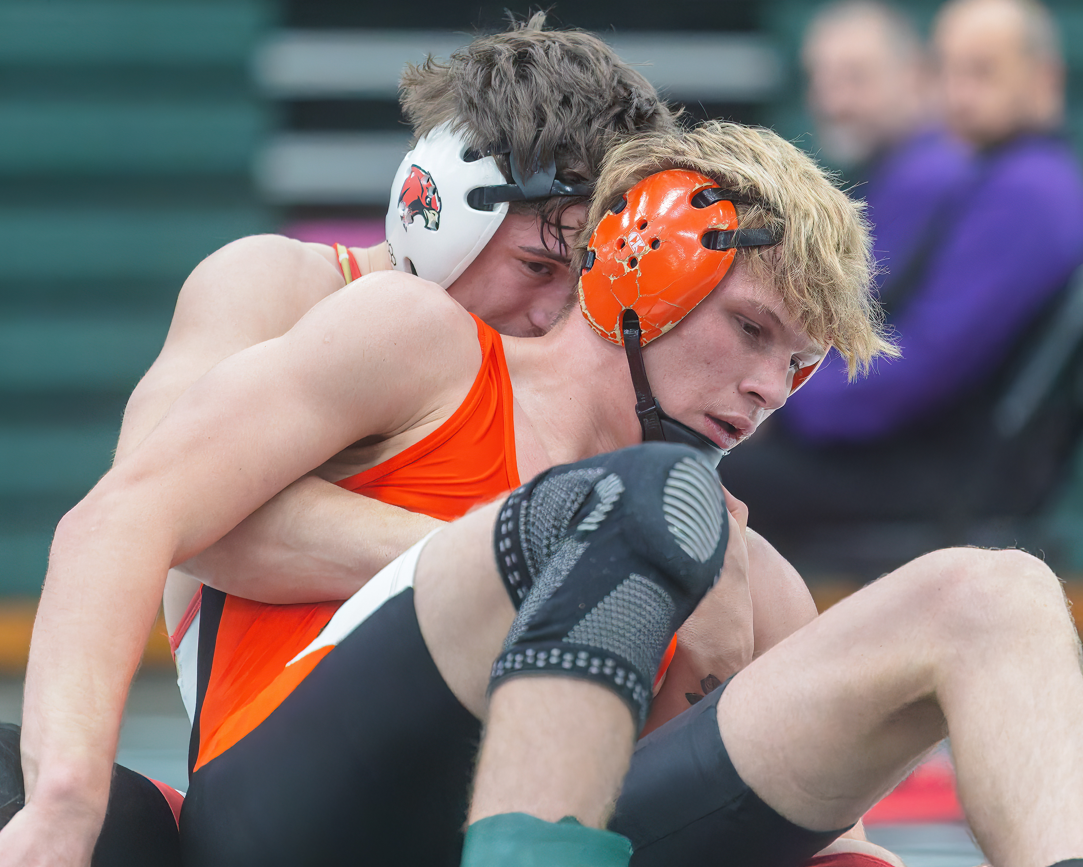 Brother Rice's Deacon Macneill (right) defeated Troy Athen's Stephan Lezotte...