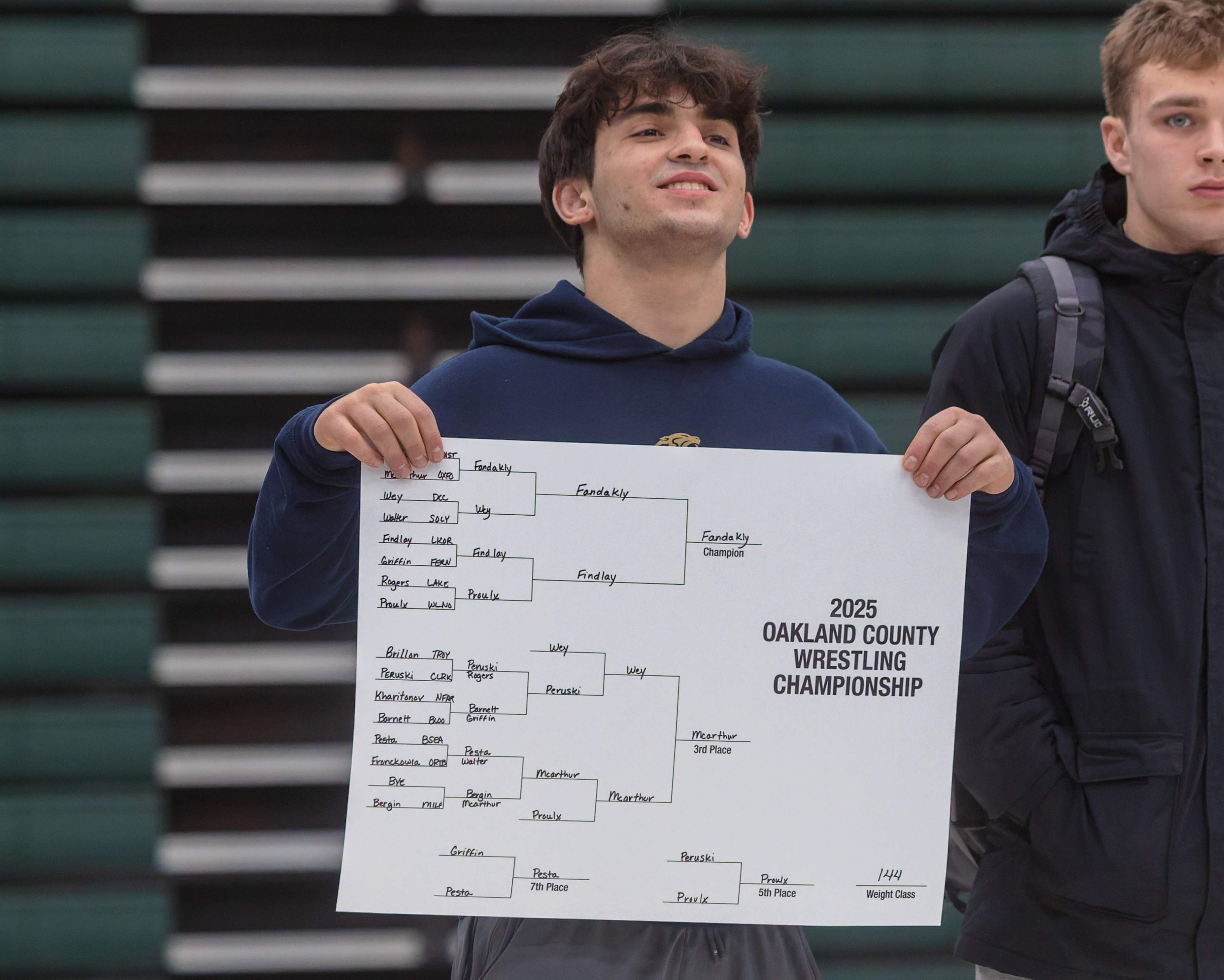 Stoney Creek's Isaac Fankakly took home the Oakland County Championship...