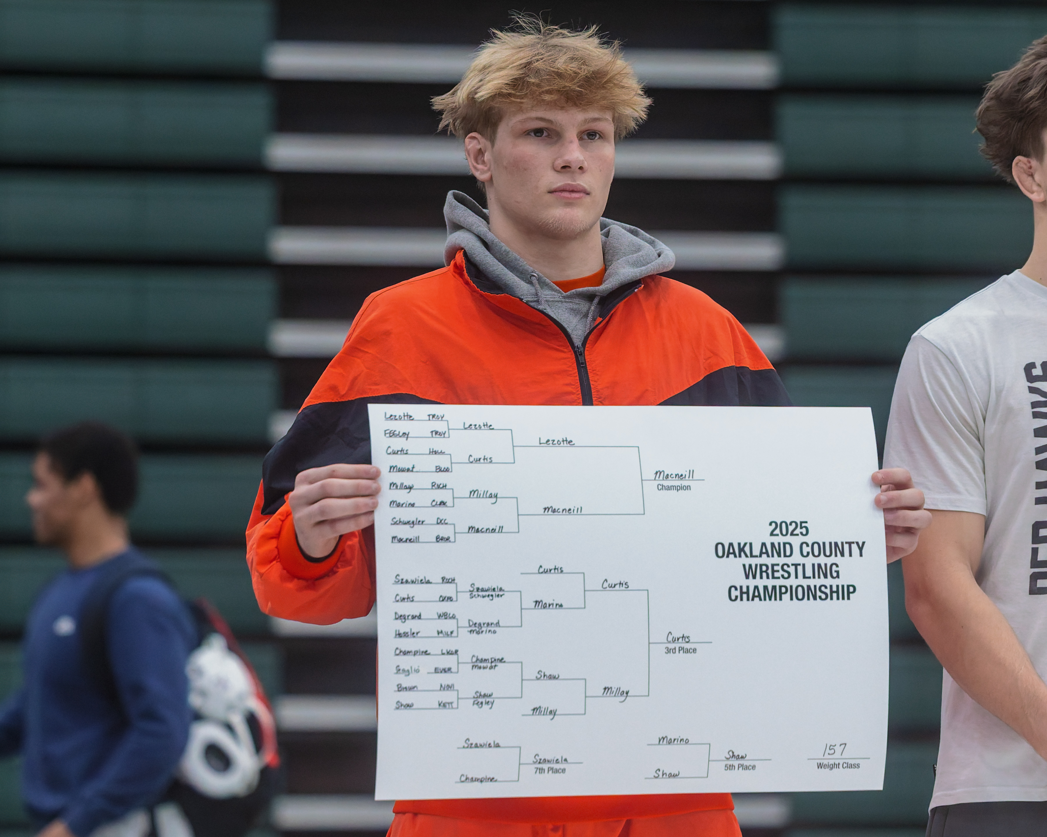 Birmingham Brother Rice's Deacon Macneill took home the Oakland County...