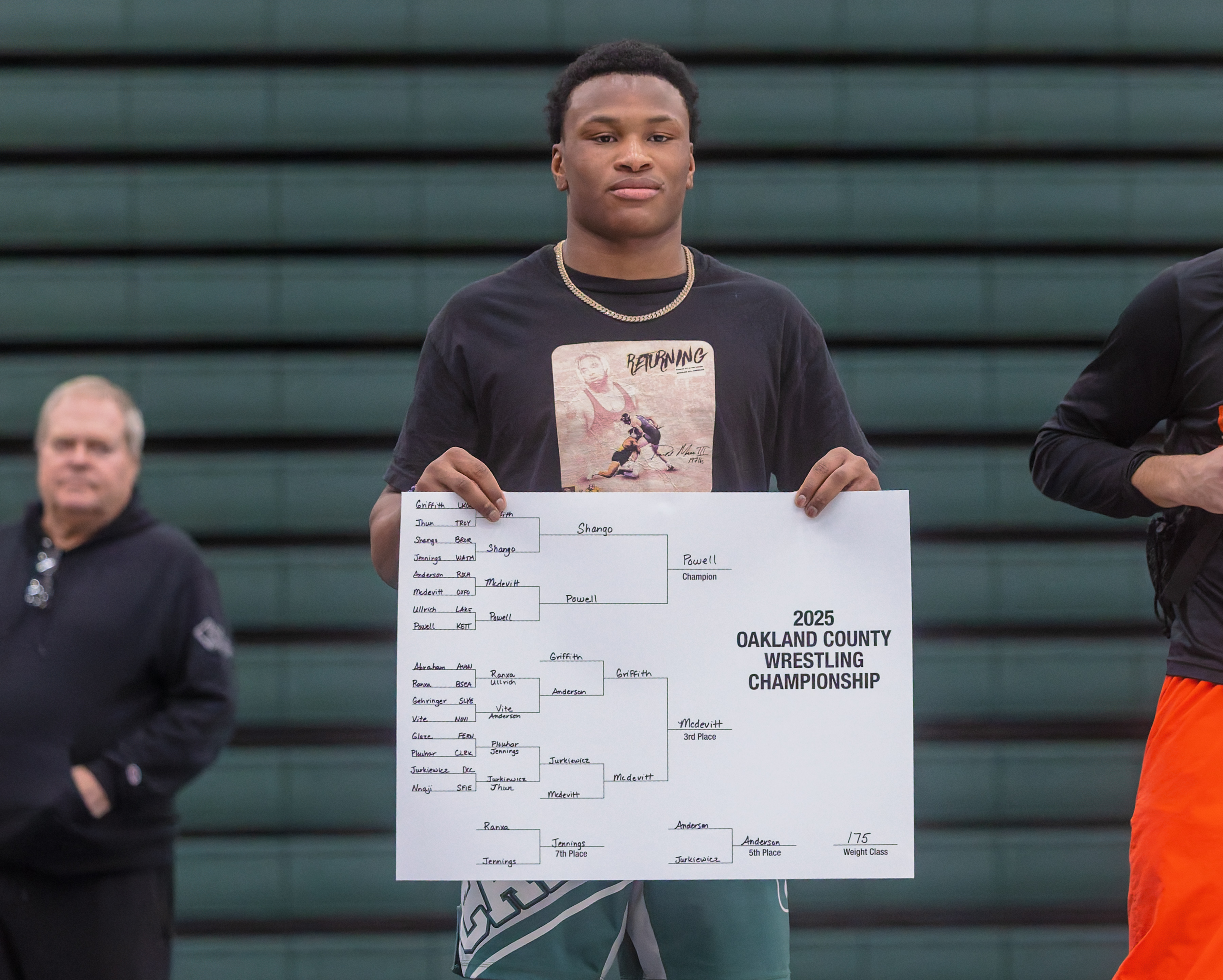 Waterford Kettering's Jamari Powell took home the Oakland County Championship...