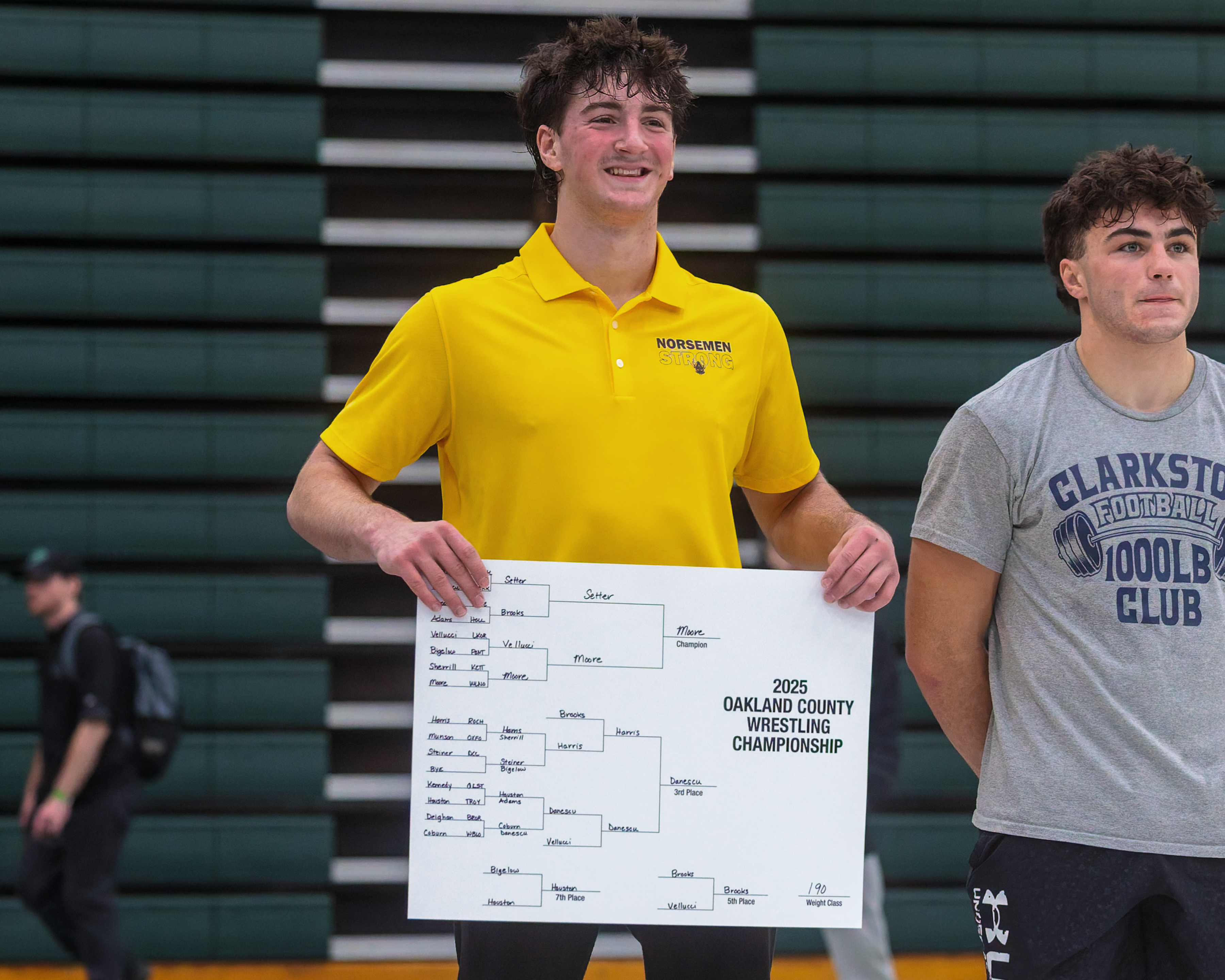 Walled Lake Northern's James Moore took home the Oakland County...