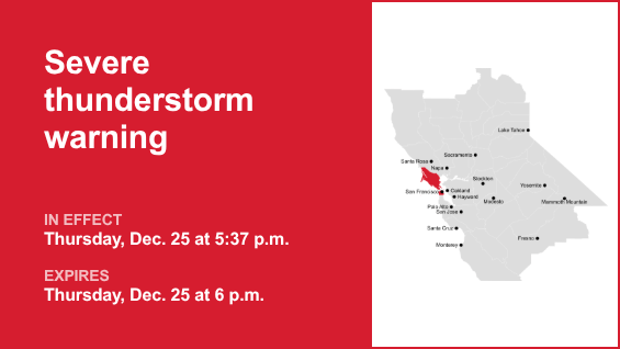 Thunderstorms with damaging winds in Marin and San Francisco counties Thursday – East Bay Times