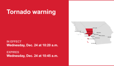 Tornado warning for Los Angeles County Wednesday morning – seek safe shelter – San Gabriel Valley Tribune