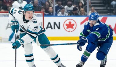 Vancouver product Macklin Celebrini nets two points, Sharks double up Canucks