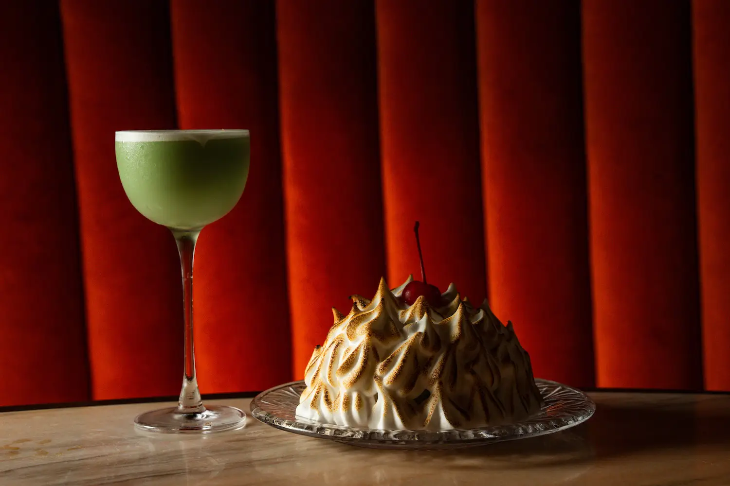 Baked Alaska desert from new San Diego vegan restaurant and bar Vulture in University Heights