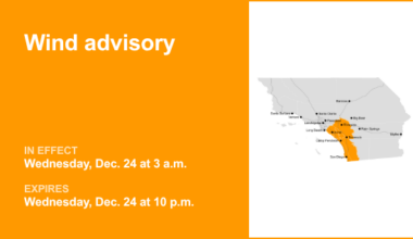 Wind advisory affecting the Orange County and Santa Ana Mountains area Wednesday – Orange County Register