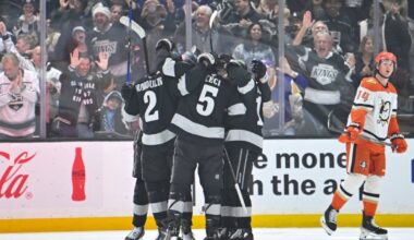 Alex Laferriere nets hat trick as Los Angeles Kings end scoring funk in win over Anaheim Ducks
