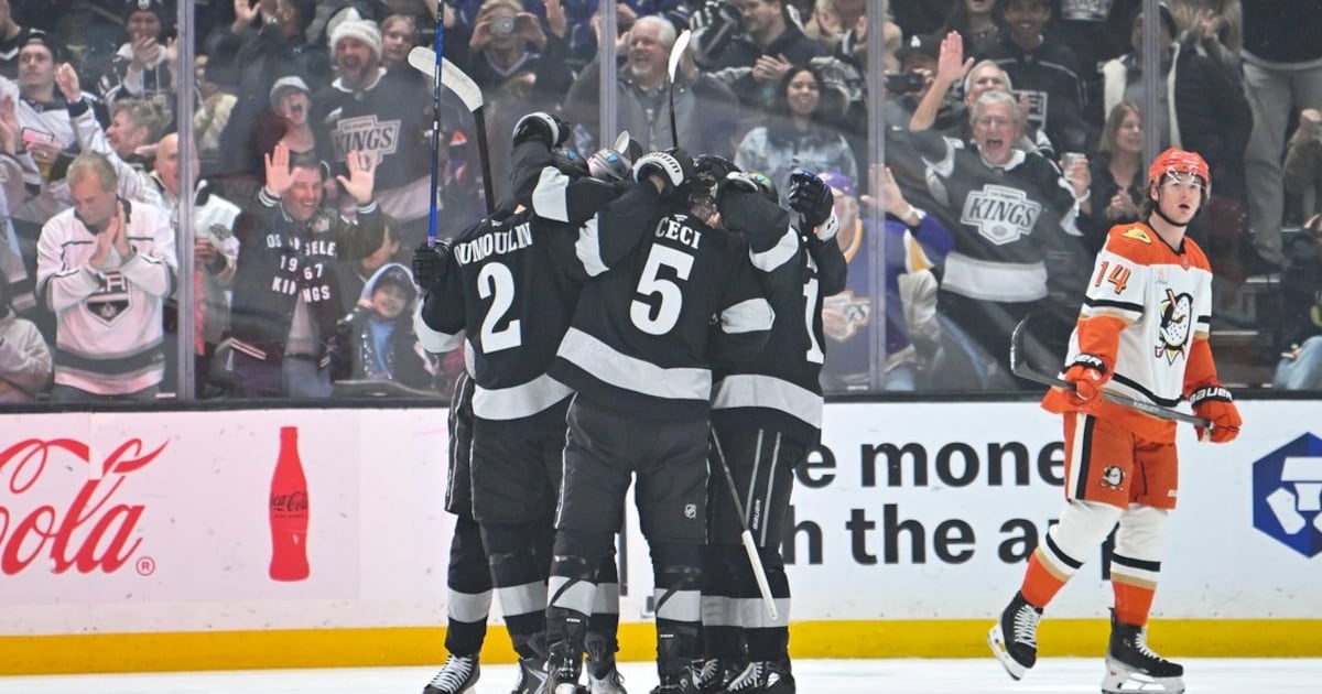 Alex Laferriere nets hat trick as Los Angeles Kings end scoring funk in win over Anaheim Ducks