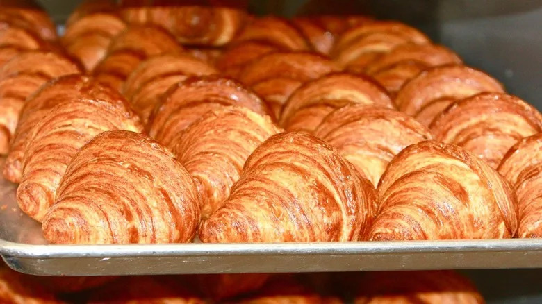 a tray of golden croissants at Arsicault in San Francisco