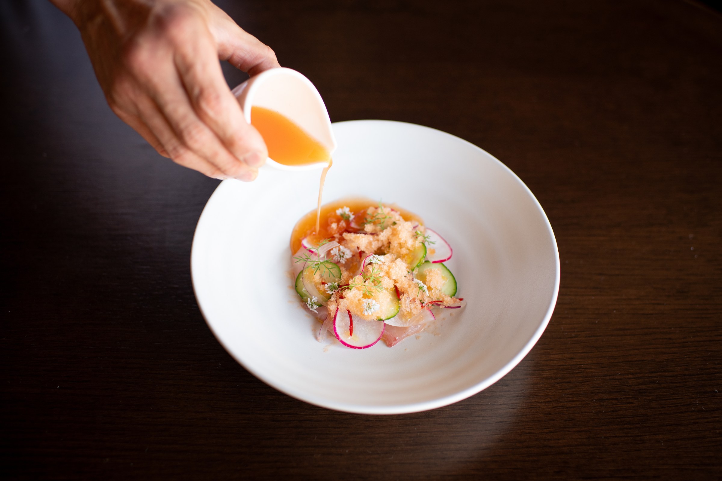 Korean-inspired aguachile.