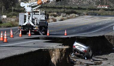 California's intense winter storms turned some roads into rivers of mud