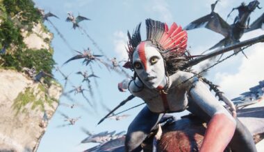 This image released by 20th Century Studios shows Varang, performed by Oona Chaplin, in a scene from "Avatar: Fire and Ash." (20th Century Studios via AP)