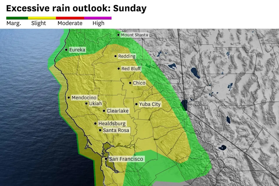 Saturday night through Monday morning looks like the timeframe for the heaviest rainfall with the first storm system, with Sunday being the wettest day. (Baron/Lynx )