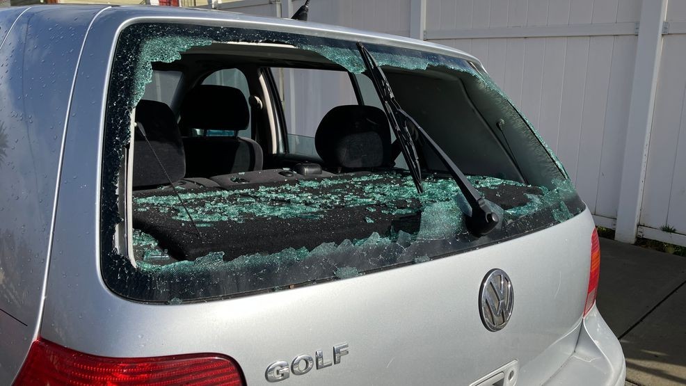Bullet holes were found in a car involved in a shooting near the intersection of San Emidio and Elm Streets in Bakersfield. Neighbors say they’re scared about the future of their neighborhood. kbak/kbfx