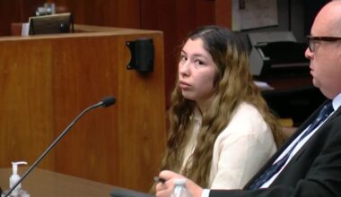 Maya Hernandez appears in court during the jury