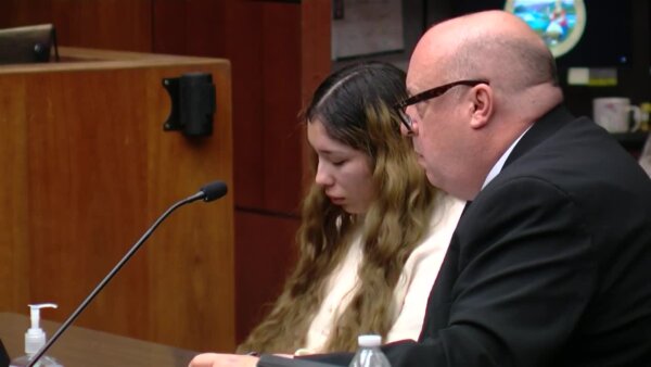 Maya Hernandez appears in court during the jury's verdict 
