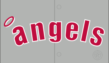 California Angels Logo Jersey Logo (1972) - The California Angels road jersey logo worn during the 1972 season featured